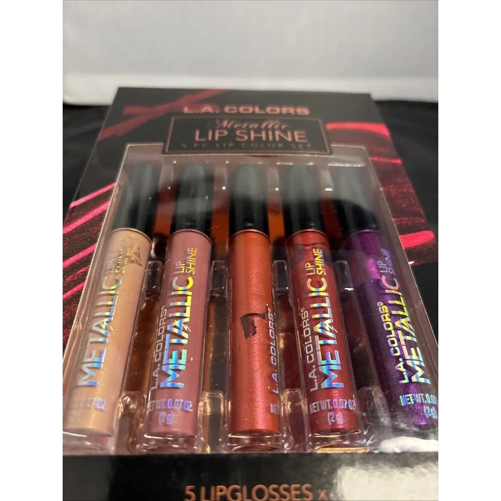 Lipsticks L.A. Metallic Lip Shine Set (5) Gloss Make Up Cosmetics‎